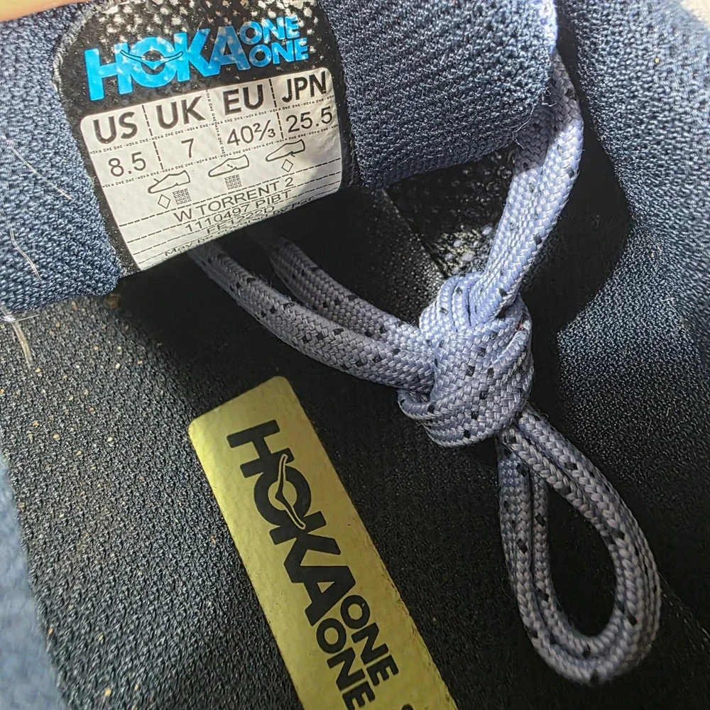 Hoka One One Torrent 2 Womens 8.5 Trail Running Shoes Blue 1110497 PIBT